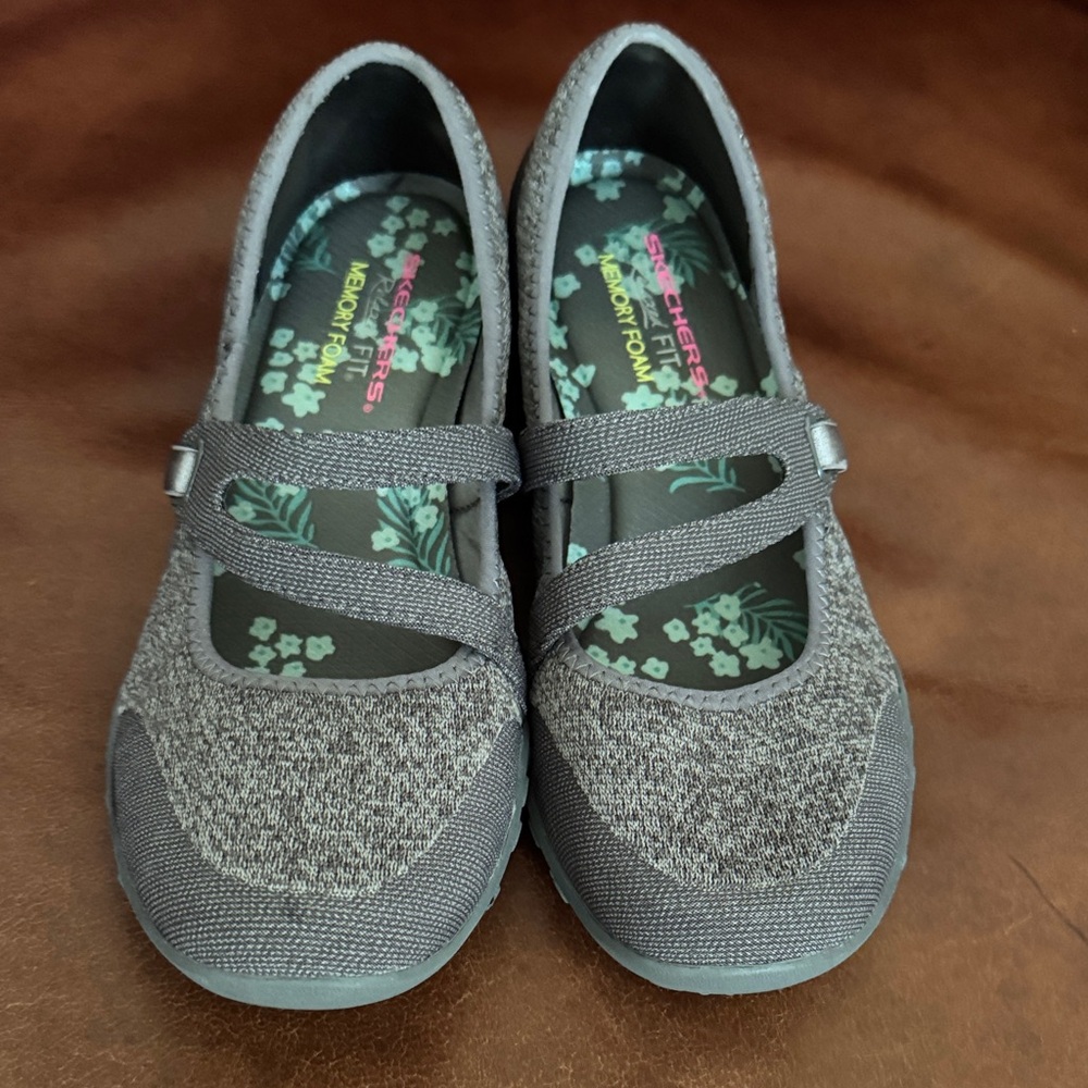 Skechers Women's Charcoal Mary Jane Athletic Shoes